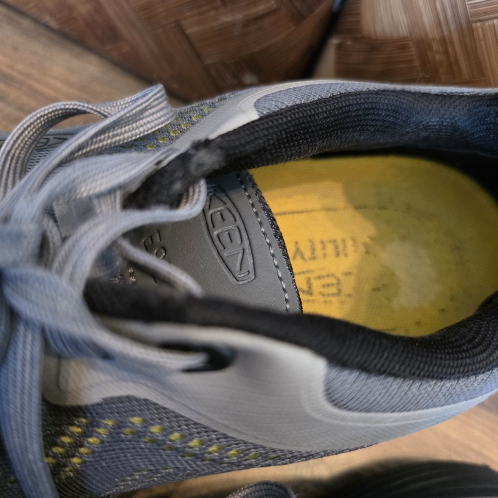 Keen® Men's Shoes Size 8.5EE Gray & Black Aluminum Safety Toe Work Shoe Tie - Picture 6 of 16